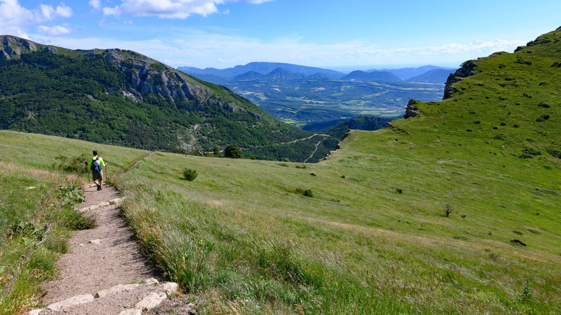 Paysage de la Vallée de la Drôme entre Vercors et Provence