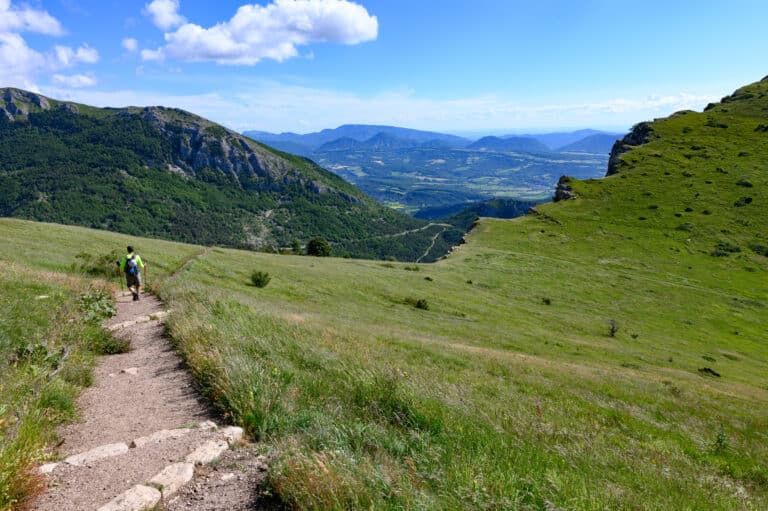 Landscape of the Drôme Valley between the Vercors and Provence